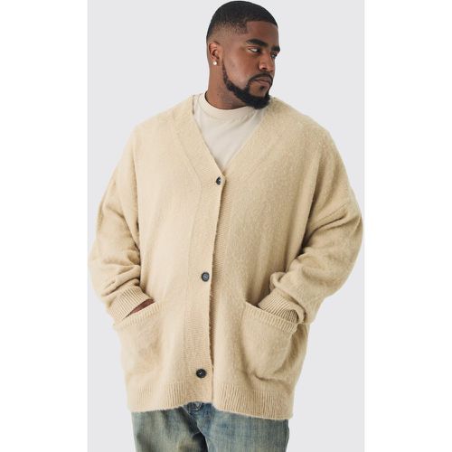 Grande taille - Cardigan oversize en maille brossée - XXL - Boohooman - Modalova