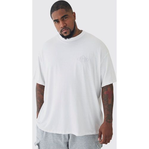 Grande taille - T-shirt oversize à broderie - MAN - XXXL - Boohooman - Modalova