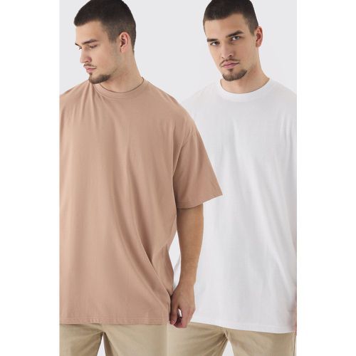 Tall - Lot de 2 t-shirts oversize - S - Boohooman - Modalova