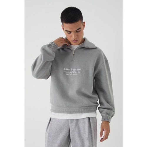 Sweat oversize minimaliste à col cheminée - S - Boohooman - Modalova