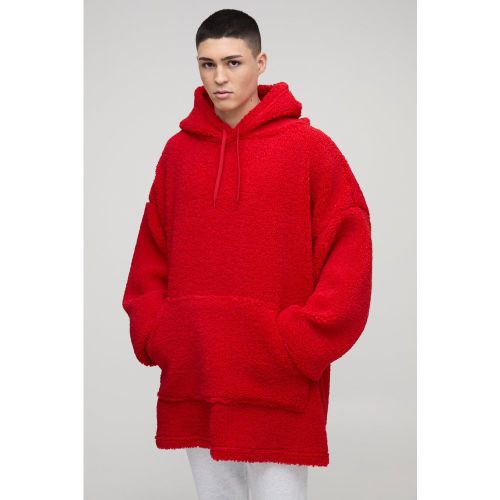 Sweat à capuche oversize en polaire - S - Boohooman - Modalova