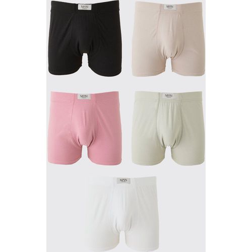 Lot de 5 boxers à empiècement contrastant - M - Boohooman - Modalova