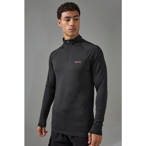 Logo moulant à col zippé - MAN Active homme - L - Boohooman - Modalova