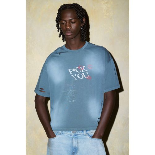 T-shirt oversize premium imprimé - S - Boohooman - Modalova