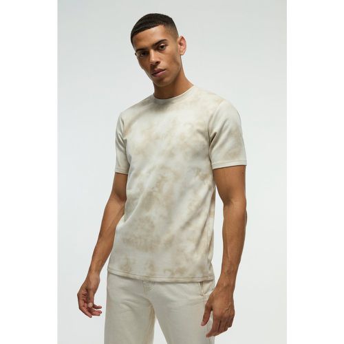 T-shirt cintré en faux daim texturé - XL - Boohooman - Modalova