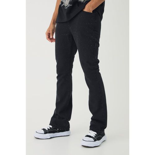 Jean slim flare strassé - 28R - Boohooman - Modalova