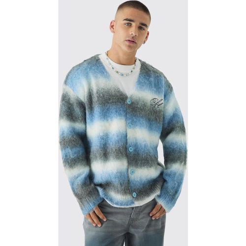 Cardigan oversize en maille brossée - S - Boohooman - Modalova