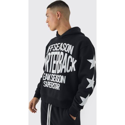 Sweat à capuche oversize imprimé - L - Boohooman - Modalova