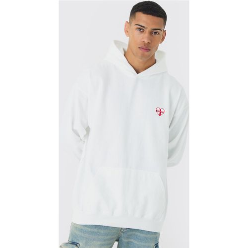 Sweat à capuche oversize à broderie Angleterre homme - L - Boohooman - Modalova