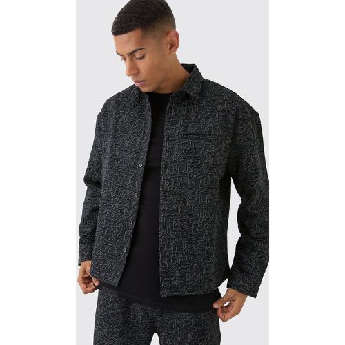 Surchemise oversize à motif jacquard - S - Boohooman - Modalova