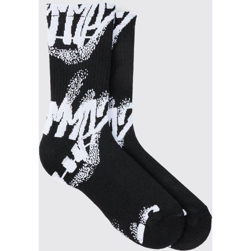 Chaussettes à imprimé graffiti - ONE SIZE - Boohooman - Modalova