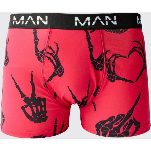 Boxer à imprimé main de squelette - MAN - S - Boohooman - Modalova