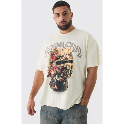 Grande taille - T-shirt oversize imprimé fleuri - XXXXXL - Boohooman - Modalova