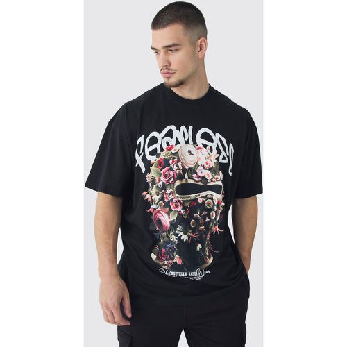 Tall - T-shirt oversize imprimé fleuri - S - Boohooman - Modalova