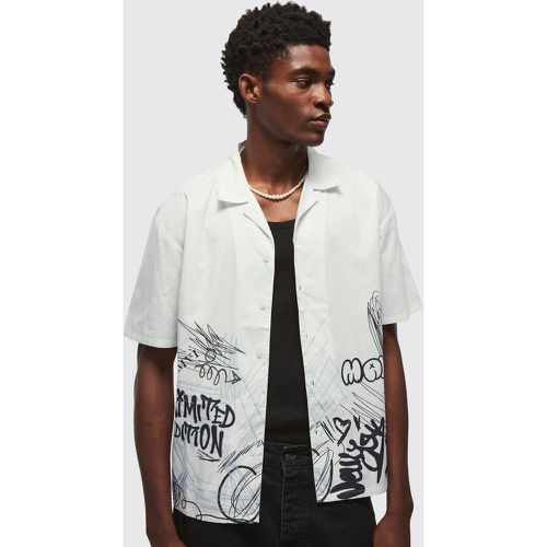 Chemise oversize à imprimé graffiti - S - Boohooman - Modalova