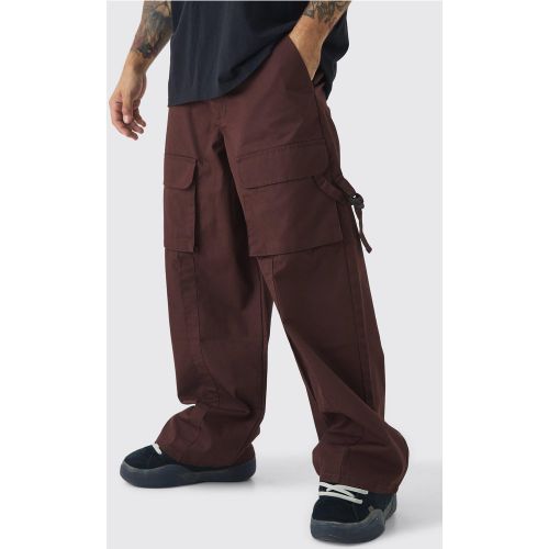 Pantalon cargo baggy à boucles - 28 - Boohooman - Modalova