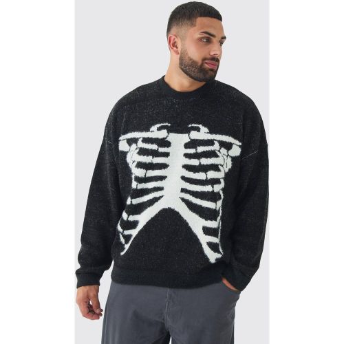 Grande taille - Pull oversize en maille côtelée - XXL - Boohooman - Modalova