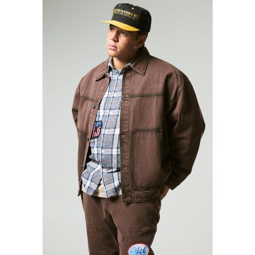 Grande taille - Veste oversize en jean homme - XXXL - Boohooman - Modalova