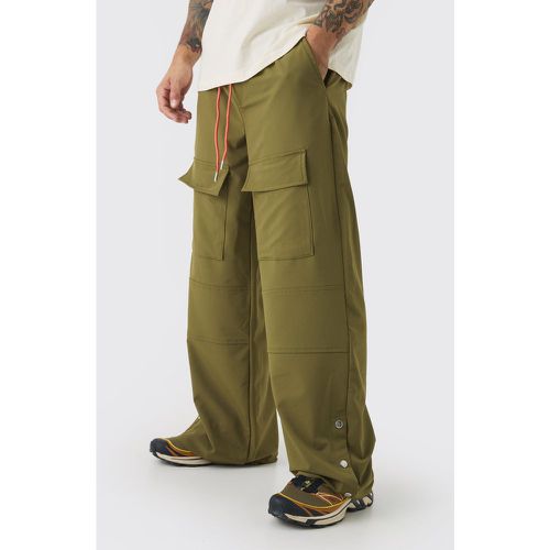 Pantalon large élastiqué en nylon - S - Boohooman - Modalova