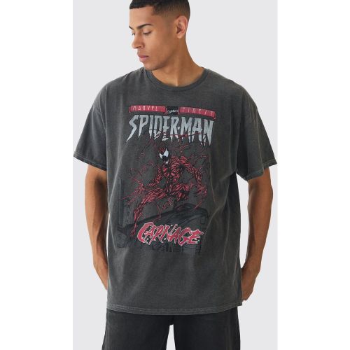 T-shirt oversize Marvel délavé à imprimé Spider-Man - L - Boohooman - Modalova