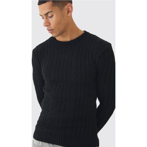 Pull habillé en maille torsadée - M - Boohooman - Modalova