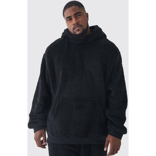 Grande taille - Sweat à capuche oversize en polaire homme - XXXL - Boohooman - Modalova