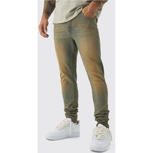 Jean skinny stretch délavé - 28R - Boohooman - Modalova