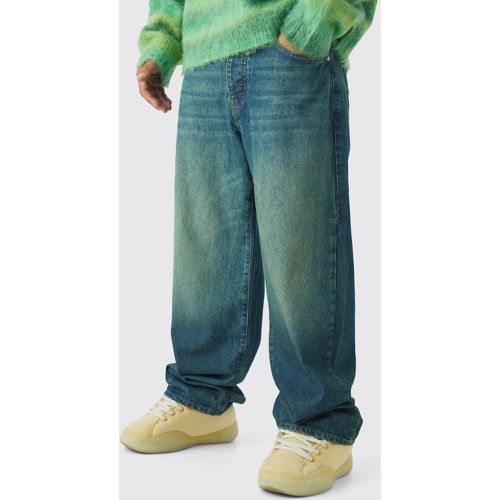 Jean large délavé - 28R - Boohooman - Modalova