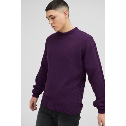 Pull en maille torsadée à coutures apparentes - S - Boohooman - Modalova