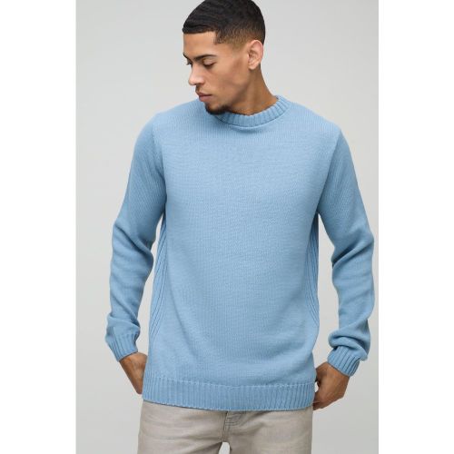 Pull côtelé à col ras du cou - S - Boohooman - Modalova