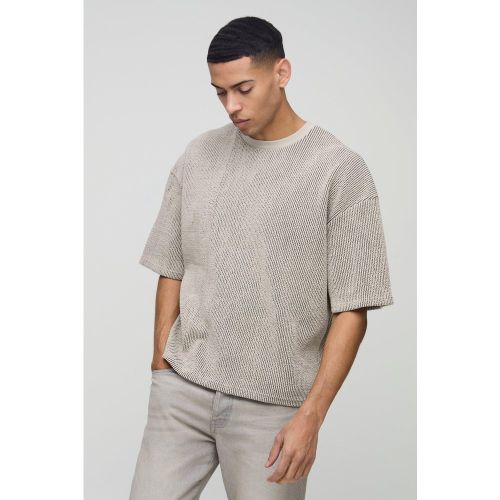 T-shirt oversize côtelé - S - Boohooman - Modalova
