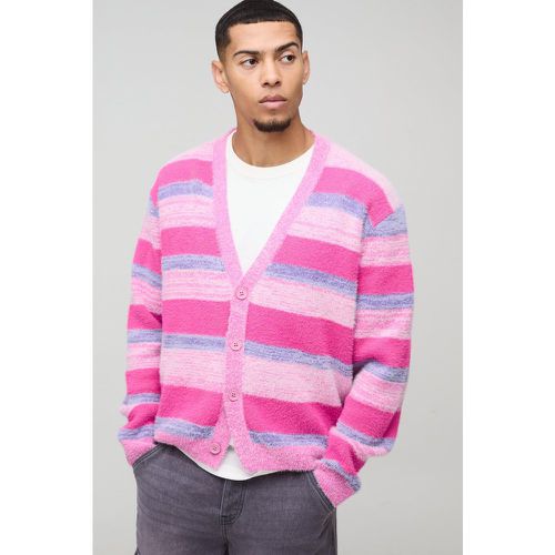 Cardigan oversize en maille brossée - S - Boohooman - Modalova