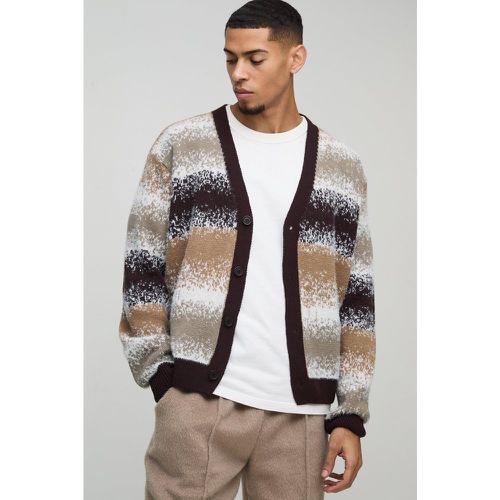 Cardigan oversize en maille brossée - S - Boohooman - Modalova