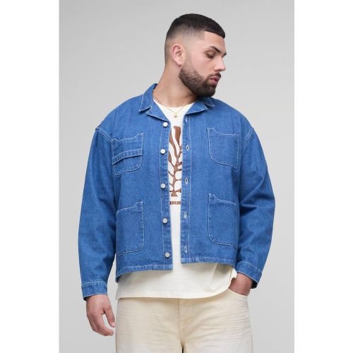 Grande taille - Chemise oversize en jean - XXXL - Boohooman - Modalova