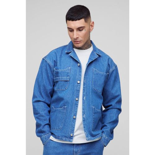 Tall - Chemise oversize en jean - S - Boohooman - Modalova