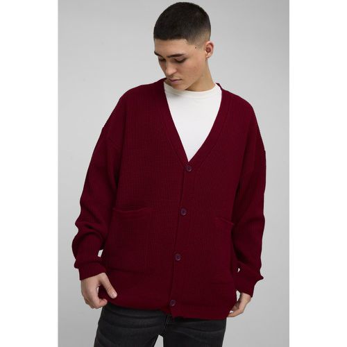 Cardigan oversize côtelé - S - Boohooman - Modalova