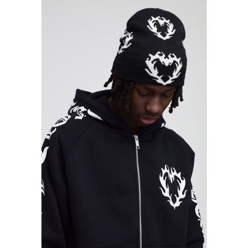 Bonnet à imprimé cœur - ONE SIZE - Boohooman - Modalova
