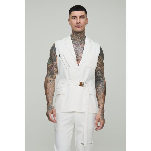 Veste de costume sans manches - 34 - Boohooman - Modalova