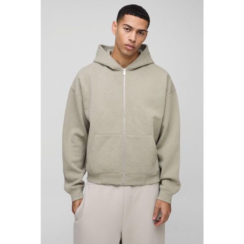 Sweat à capuche oversize matelassé homme - S - Boohooman - Modalova