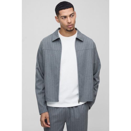 Veste Harrington à rayures homme - S - Boohooman - Modalova