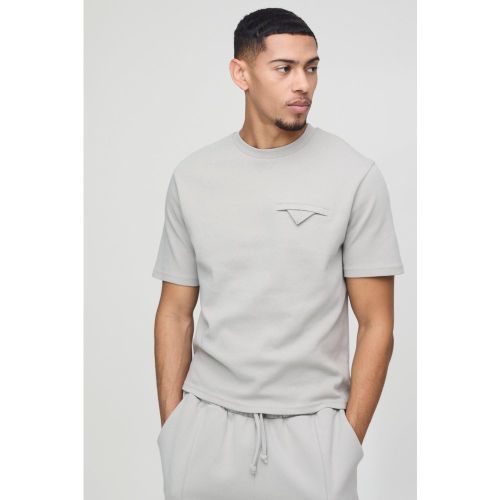 T-shirt oversize épais à surpiqûres - S - Boohooman - Modalova