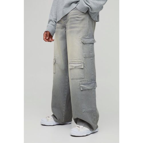 Tall - Jean cargo baggy à poches multiples homme - 30 - Boohooman - Modalova