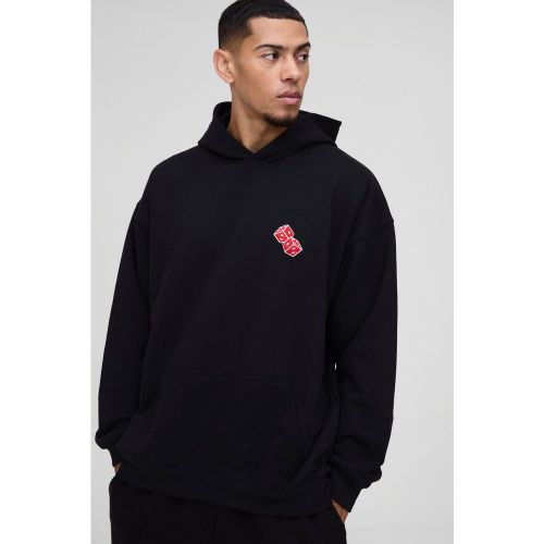 Sweat à capuche oversize à broderies - S - Boohooman - Modalova