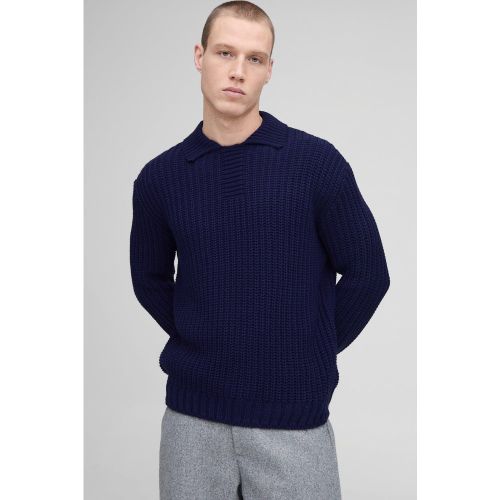 Polo oversize en maille épaisse - S - Boohooman - Modalova