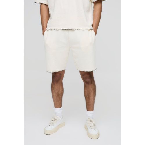 Short large à surpiqûres - S - Boohooman - Modalova