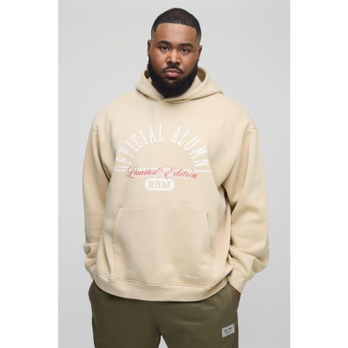 Grande taille - Sweat à capuche oversize imprimé - Official - XXXL - Boohooman - Modalova