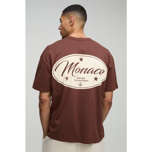 T-shirt oversize à imprimé Monaco - XS - Boohooman - Modalova