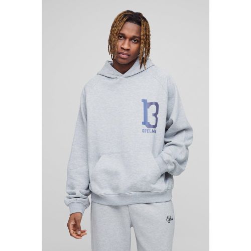Tall - Sweat à capuche oversize universitaire - S - Boohooman - Modalova