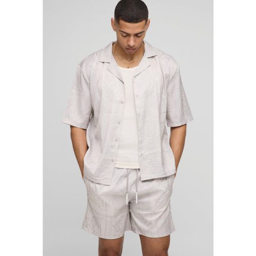 Ensemble oversize satiné à manches 3/4 et short - S - Boohooman - Modalova