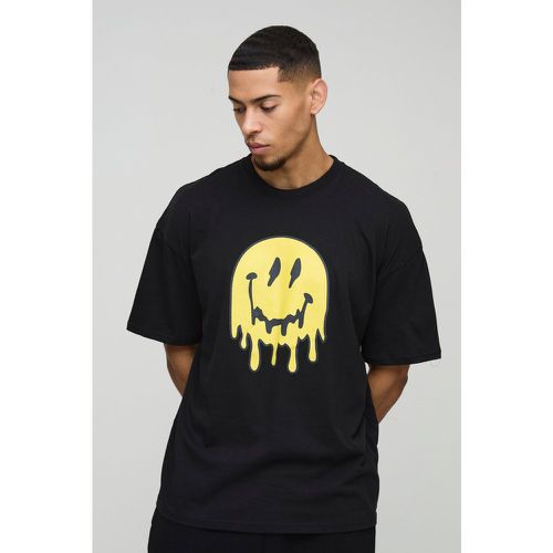 T-Shirt Oversize Imprimé Smiley - L - boohoo - Modalova